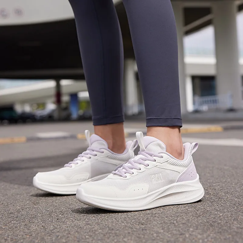 361° Blade 2.0 Cushioned Slip Resistant Low Top Cushioning Outsole Sprint Running Shoes Women's White Purple-6