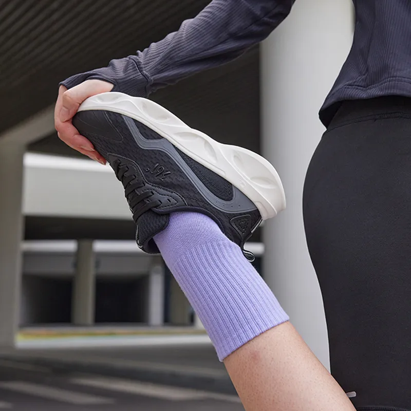 361° Light Feather Cushioning, Slip Resistant, And Abrasion Resistant Low Top Running Shoes Women's Black Gray-10