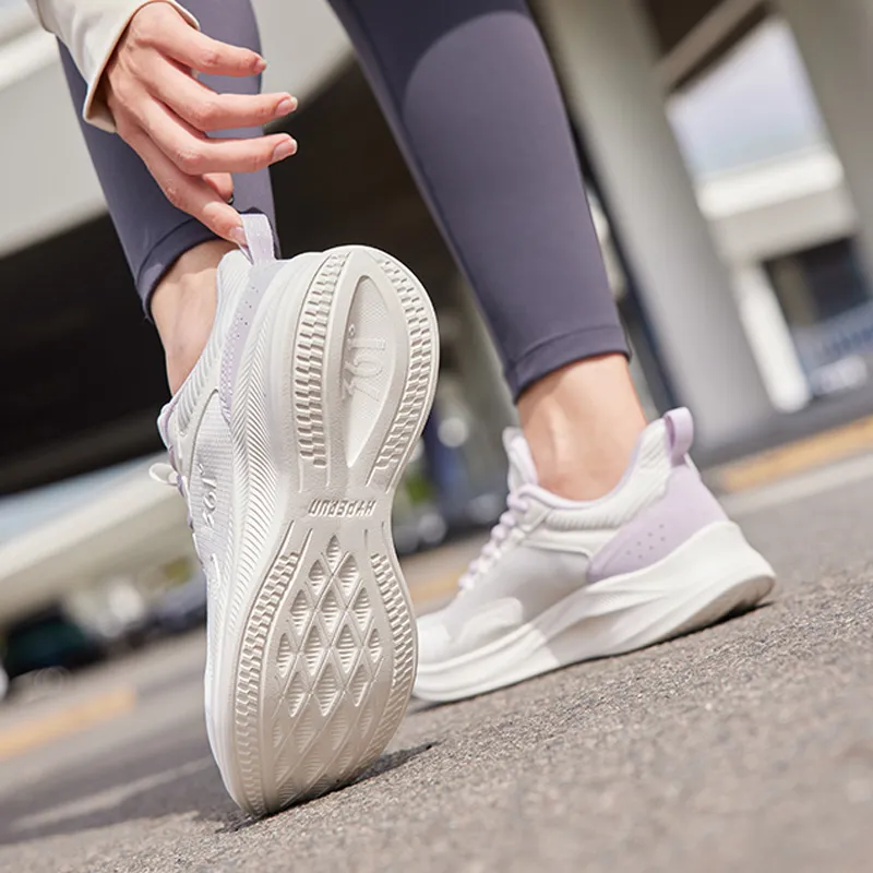 361° Blade 2.0 Cushioned Slip Resistant Low Top Cushioning Outsole Sprint Running Shoes Women's White Purple-5