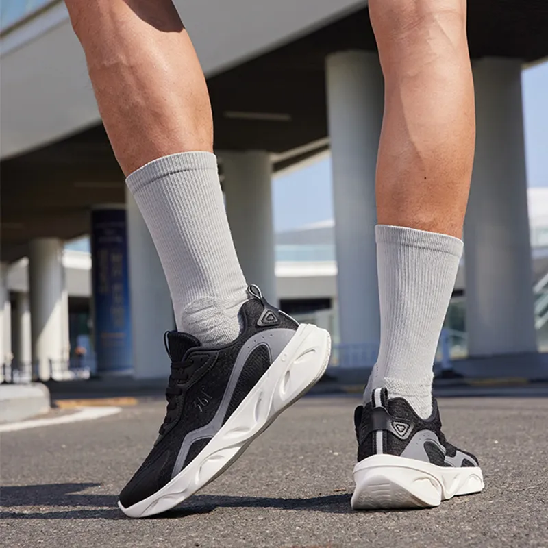 361° Cushioning, Slip Resistant, Abrasion Resistant, Breathable Low Top Running Shoes Men's Black Gray-10