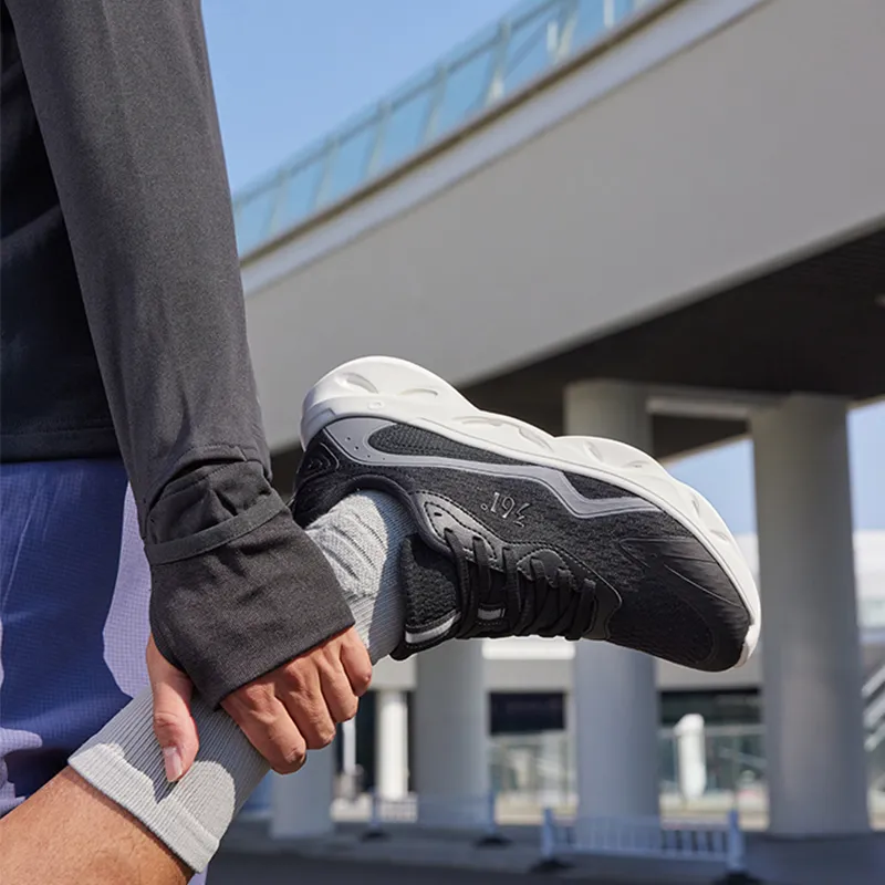 361° Cushioning, Slip Resistant, Abrasion Resistant, Breathable Low Top Running Shoes Men's Black Gray-9