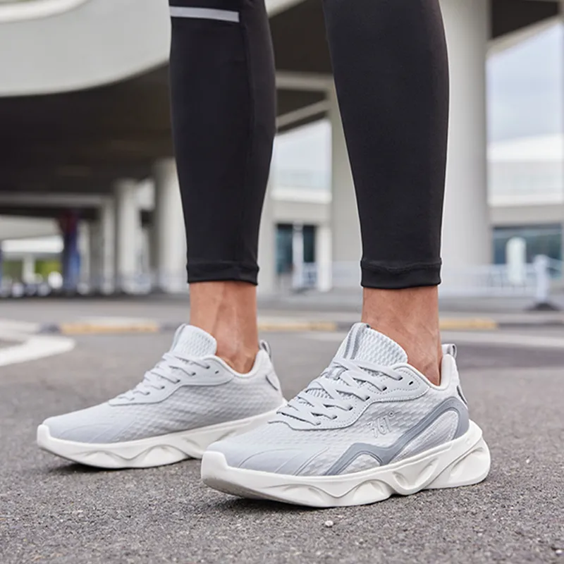 361° Light Feathers Cushioning Anti Slip Wear Resistant Breathability Low Top Running Shoes Men's Photon Gray-10