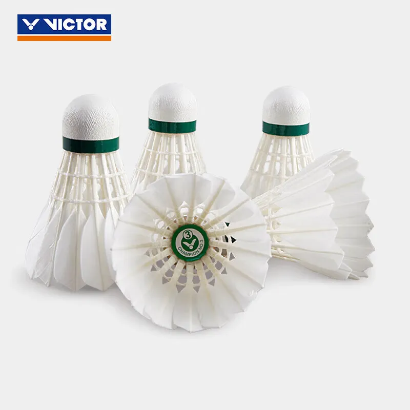 VICTOR Duck Feather Shuttlecock 12 Pack Water Duck Feather Big-Board Duck Feather Shuttlecocks-8
