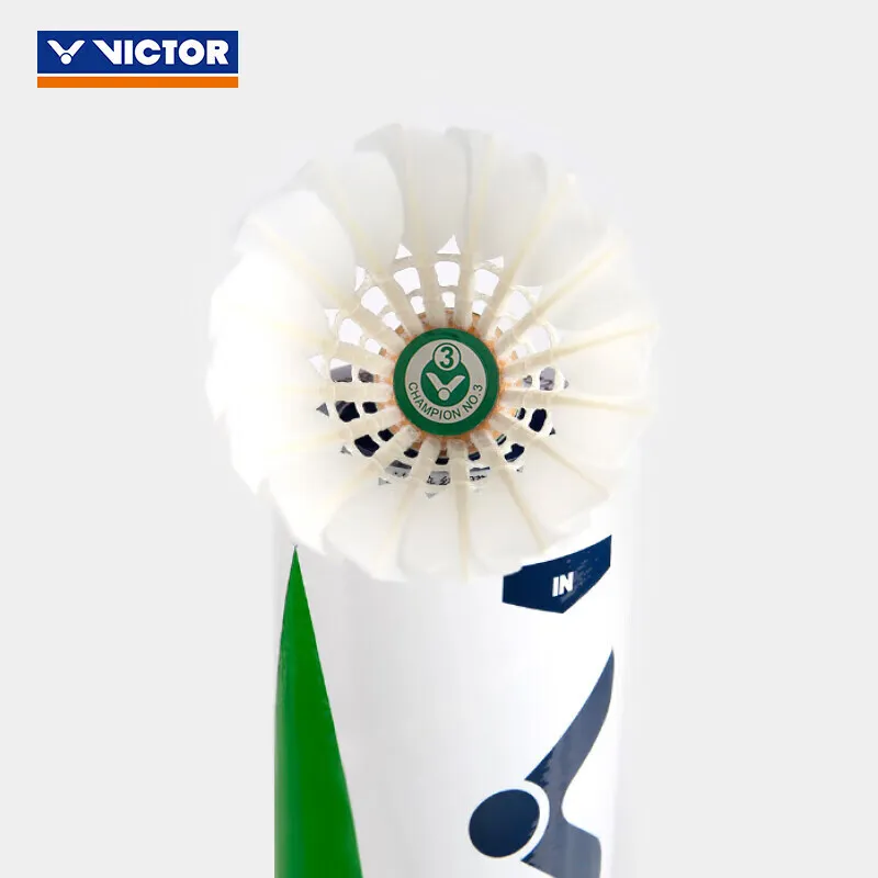 VICTOR Duck Feather Shuttlecock 12 Pack Water Duck Feather Big-Board Duck Feather Shuttlecocks-3