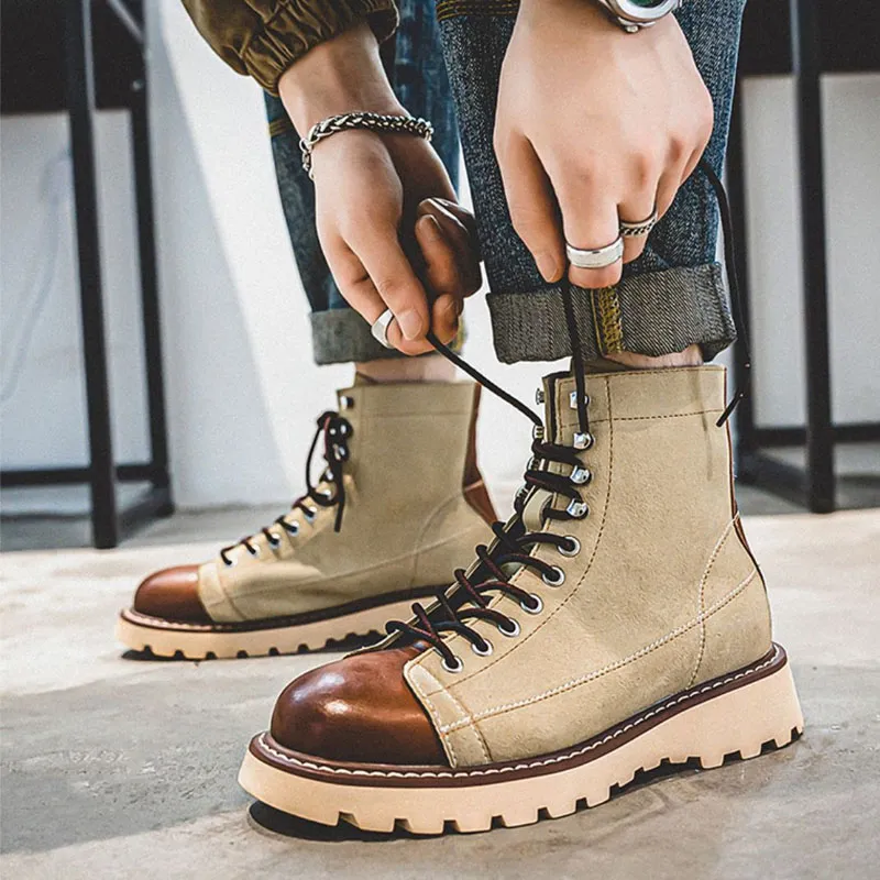 WEISHIBANGWEI Warm Crew Outdoor Boots Men's-11