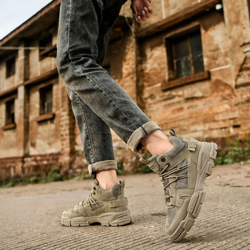 HLA Wear-Resistant Slip-Resistant Short Outdoor Boots Men's-6