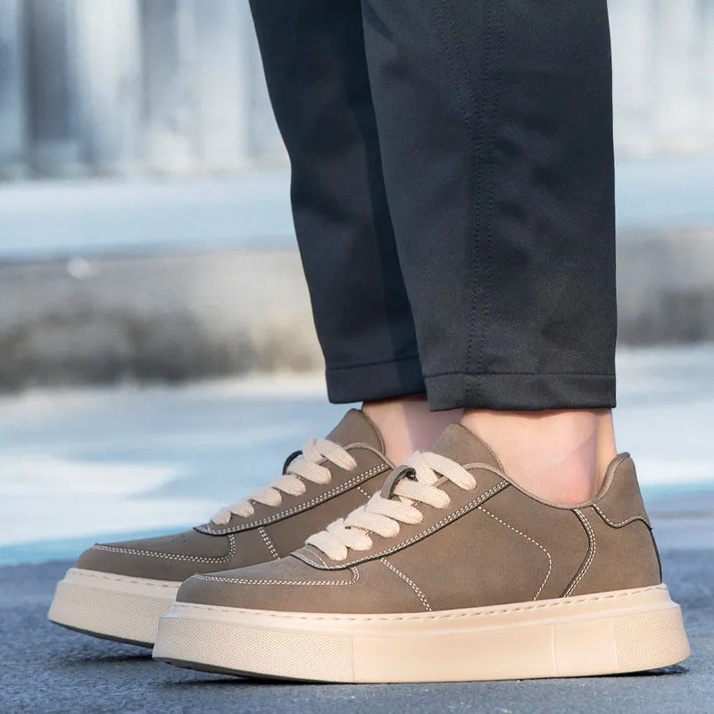 WALK SOUL Anti-Slip Wear-Resistant Breathable Height Increasing Low-Top Skateboard Shoes Men's-18