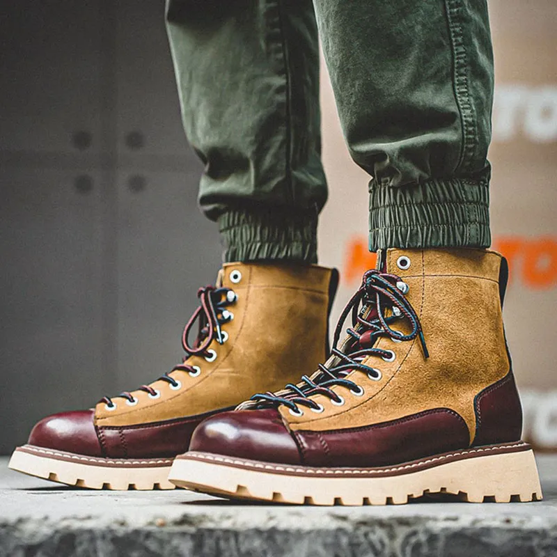 WEISHIBANGWEI Warm Crew Outdoor Boots Men's-4