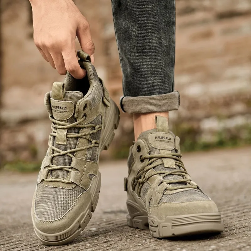 HLA Wear-Resistant Slip-Resistant Short Outdoor Boots Men's-7