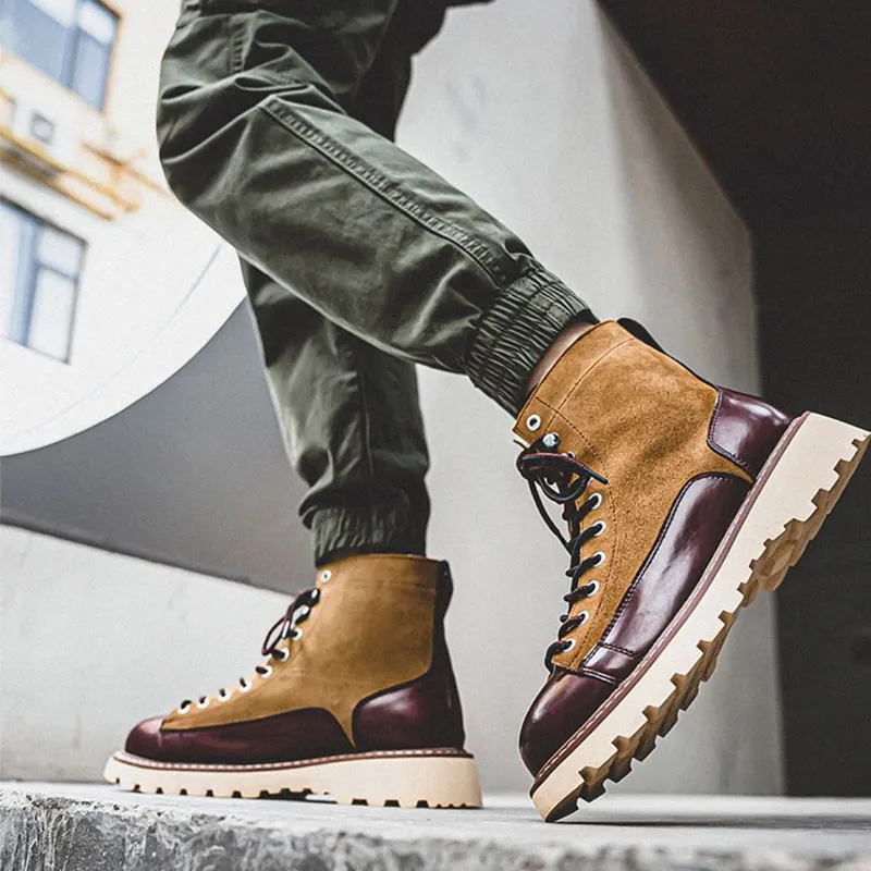 WEISHIBANGWEI Warm Crew Outdoor Boots Men's-5