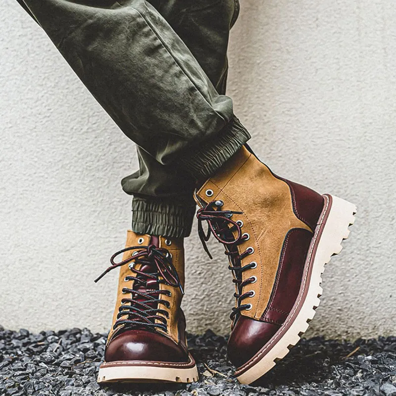 WEISHIBANGWEI Warm Crew Outdoor Boots Men's-6