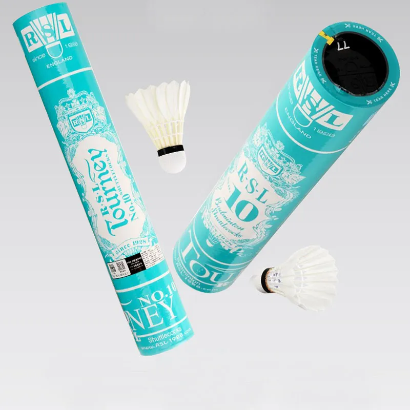 RSL RSL10 Duck Feather Shuttlecock 12 Pack CiGu Duck Feather Small Board Duck Feather Training Shuttlecocks-3