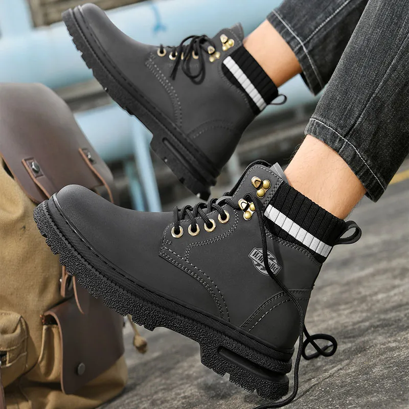 HLA Short Outdoor Boots 4.5cm Men's-15