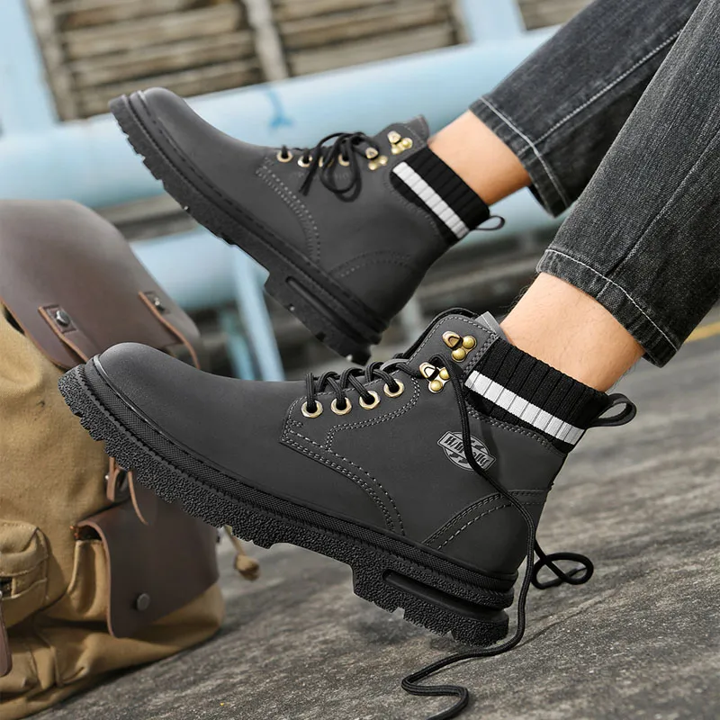 HLA Short Outdoor Boots 4.5cm Men's-16