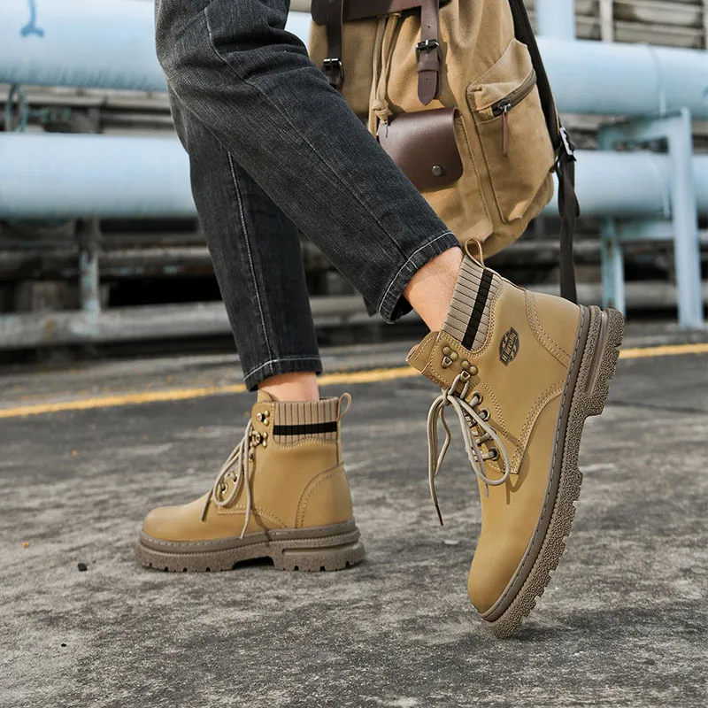 HLA Short Outdoor Boots 4.5cm Men's-5