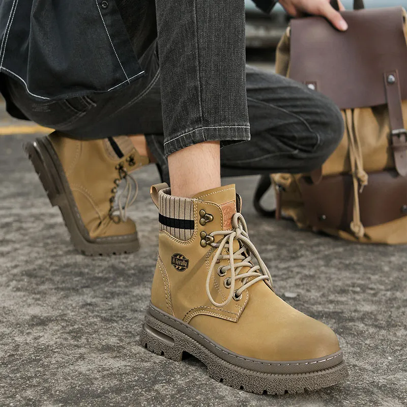 HLA Short Outdoor Boots 4.5cm Men's-7
