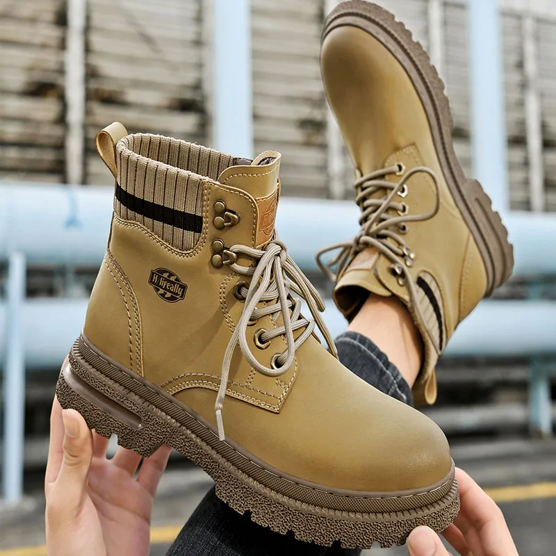 HLA Short Outdoor Boots 4.5cm Men's-8