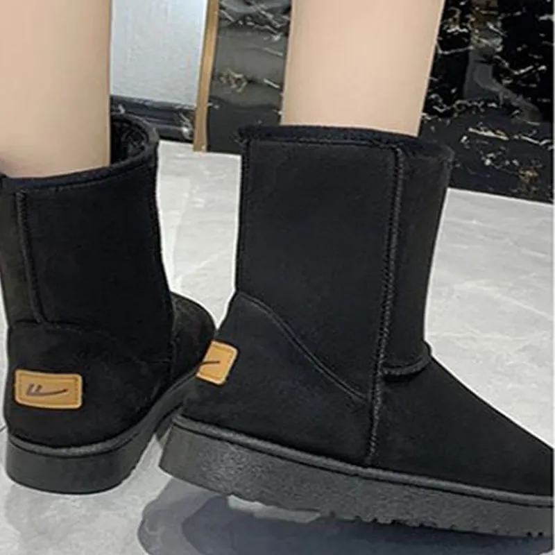 Warrior Warm Height Increasing Slip Resistant Crew Snow Boots Women's Black-7