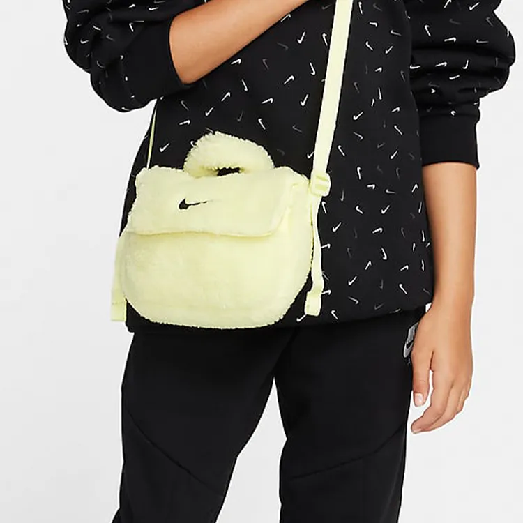 Nike Fabric Portable One Shoulder Bag Crossbody Bag Regular Women's Bright Green-4