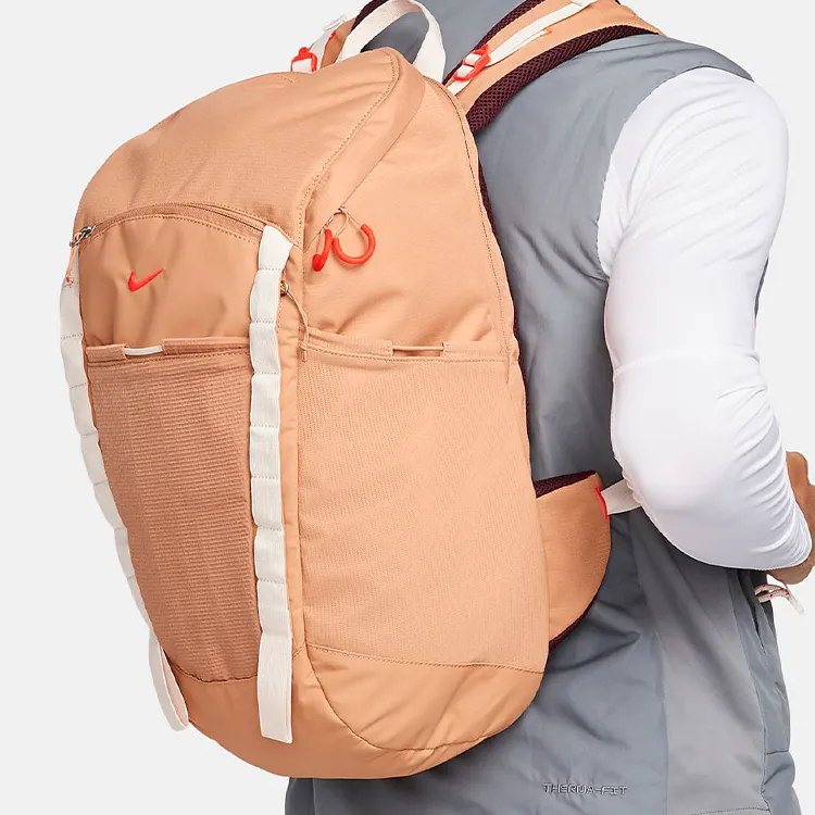 Nike Polyester Backpack Regular Unisex Amber Brown & Night Chestnut & Bright Deep Red-5