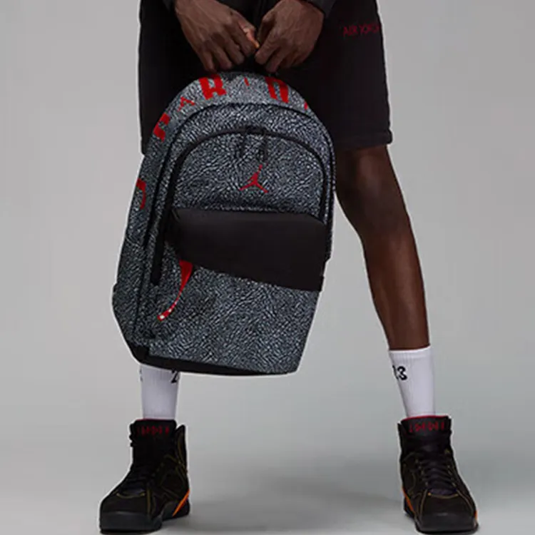 Jordan Fabric Backpack Medium Size Unisex Light Wolf Gray-5