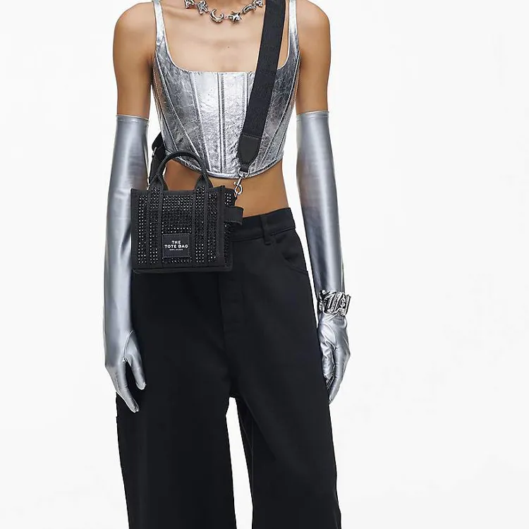 MARC JACOBS The Crystal Canvas Crossbody Tote Bag -4