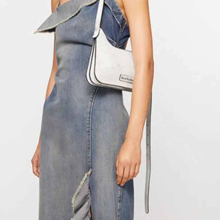 Acne Studios Platt Series Cow Leather Handbag, Shoulder Bag Women's White-6