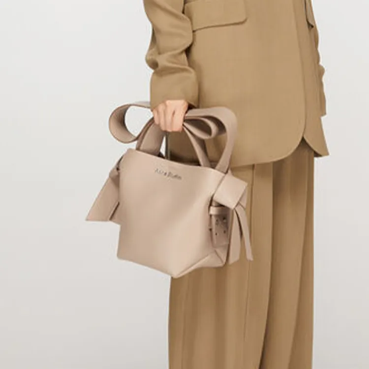 Acne Studios Musubi Calfskin Handbag Shoulder Bag Mini Women's Taupe-5