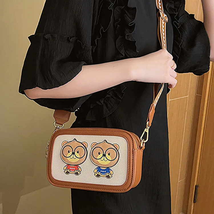 ALOENEY PU Small Square Bag Shoulder Bag, Crossbody Bag Women's-6