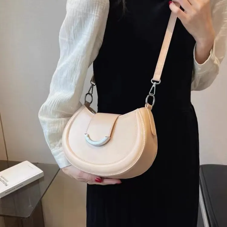 PINK·LAND PU Shoulder Bag Crossbody Bag Regular Women's Ecru/Green/Pink Blue/Black Khaki-1