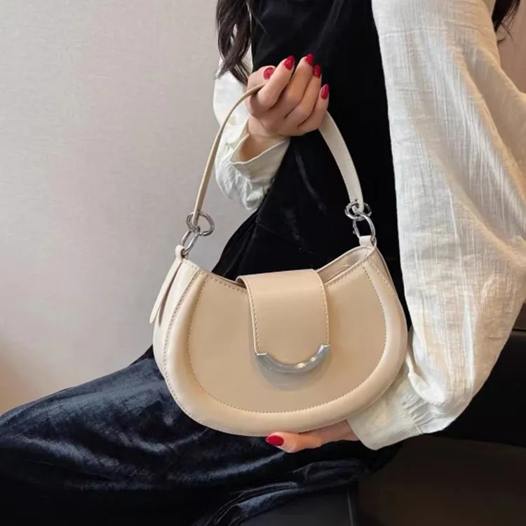 PINK·LAND PU Shoulder Bag Crossbody Bag Regular Women's Ecru/Green/Pink Blue/Black Khaki-3