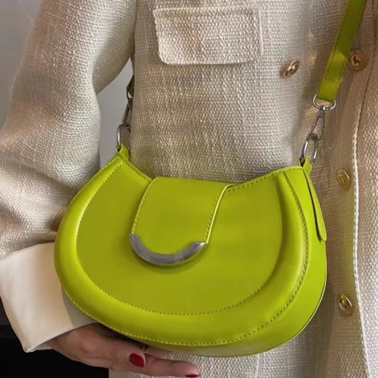 PINK·LAND PU Shoulder Bag Crossbody Bag Regular Women's Ecru/Green/Pink Blue/Black Khaki-7