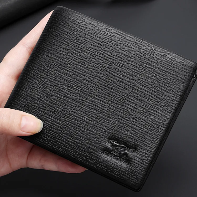 SEPTWOLVES Top Grain Cow Leather Wallet Men's Black-4