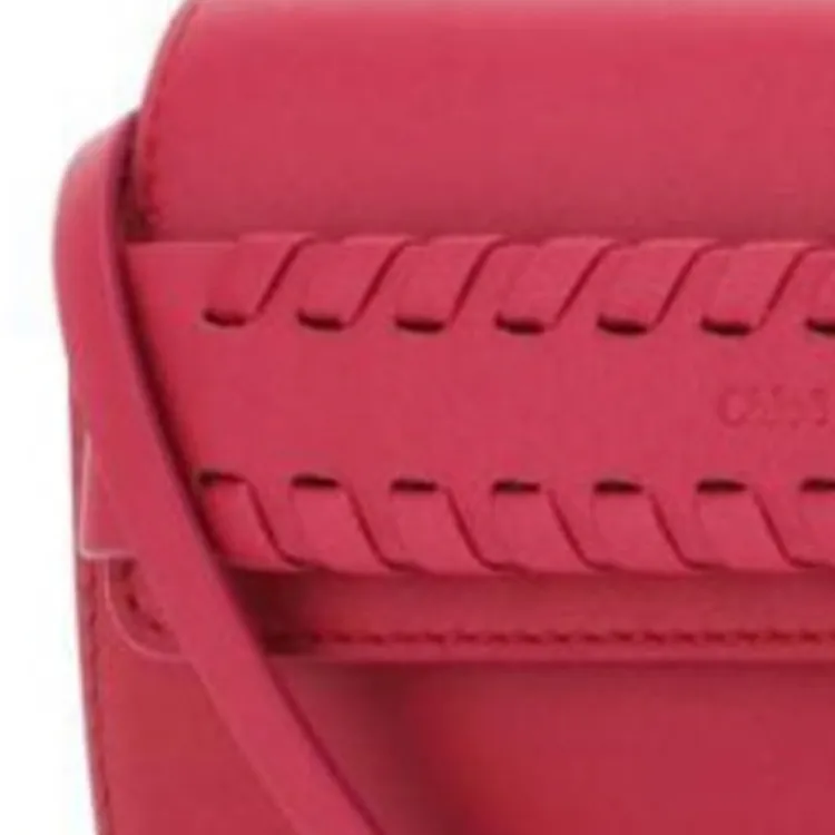 Chloe Mony Calfskin Handheld Shoulder Bag, Crossbody Bag, Wallet Women's Coral Pink-5