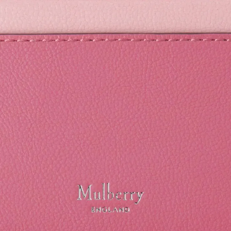Mulberry Smooth Calf Leather Card Holder Women's Geranium Pink-2