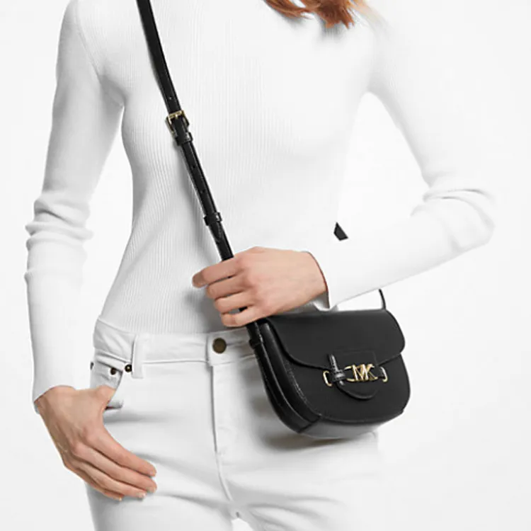 MICHAEL KORS Leather Shoulder Bag, Crossbody Bag Trumpets Women's Black-4