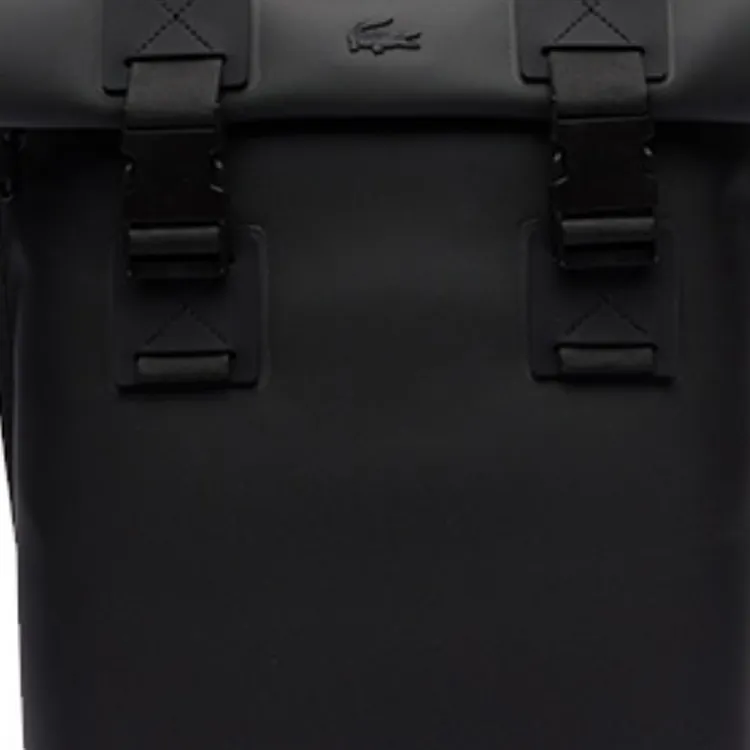 LACOSTE PVC Polyvinyl Chloride Backpack Regular Men's Black-3