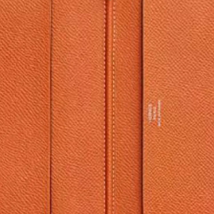 HERMES Epsom Leather Card Holder Women's Orange-3