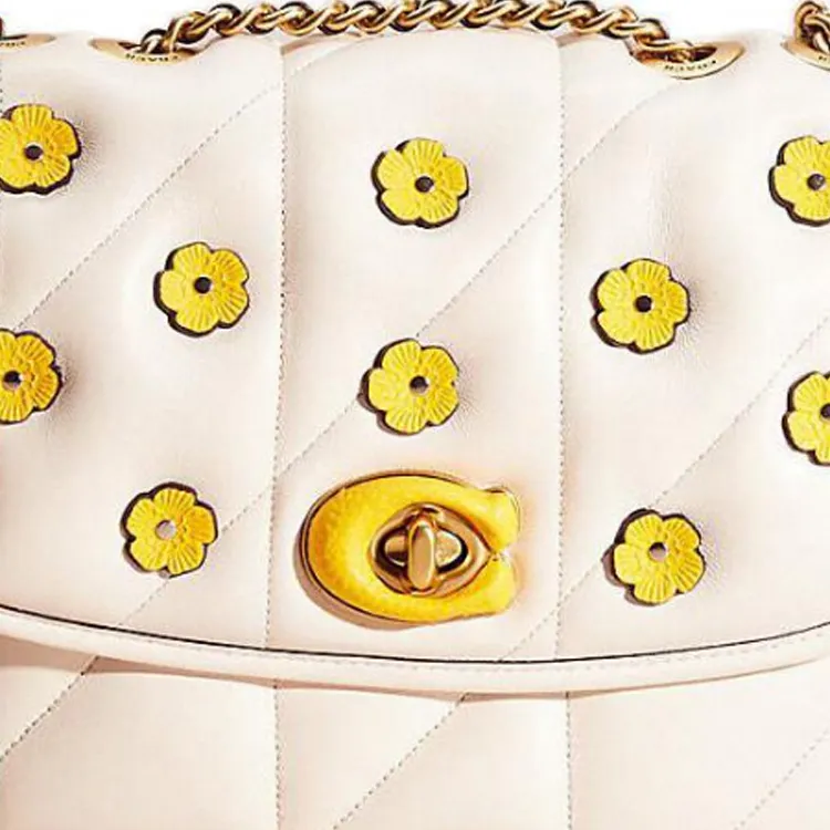 COACH Madison Nappa Leather Pillow Bag Handbag, Shoulder Bag Medium Size Women's Cream White-3