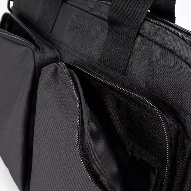 Levi's Polyester Messenger Bag, Handbag, Shoulder Bag, Crossbody Bag Men's Black-3
