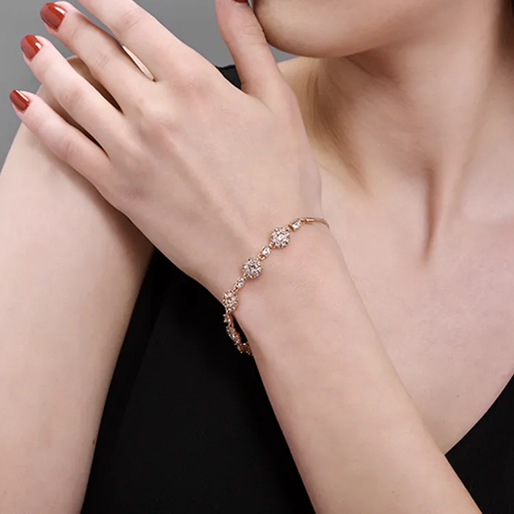 GIVENCHY Faux Crystal Bracelets Women's Rose Gold-3