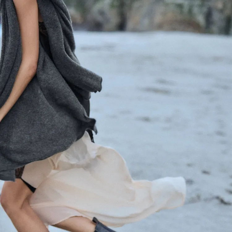 ZARA Knit Scarves Unisex-1