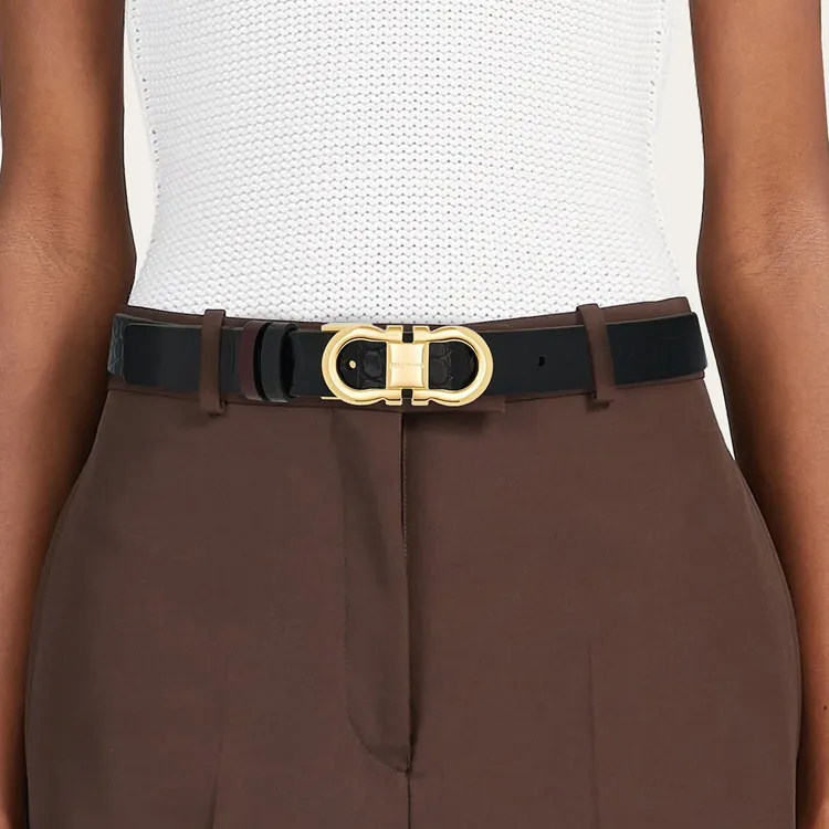 Ferragamo Gancini buckle Leather Belt-1