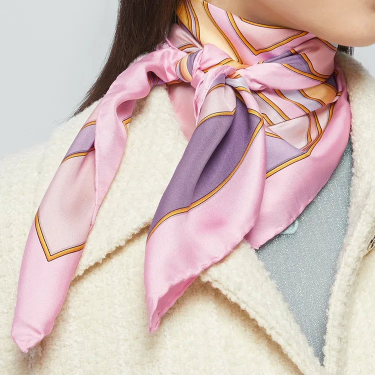 GUCCI Silk Silk Scarves Women's Pink-3