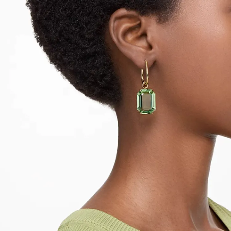 Swarovski Millenia Earrings Women's Green-2
