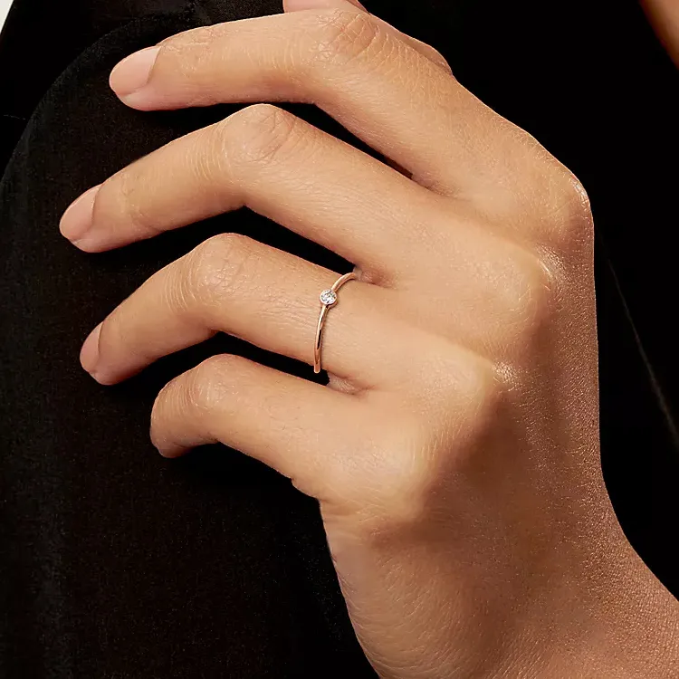 TIFFANY & CO. 18K Rose Gold, Diamond Rings Women's Rose Gold-3