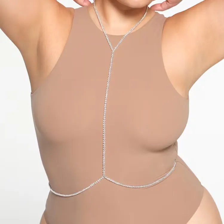 Swarovski Skims Body Chains Women's Silver-1