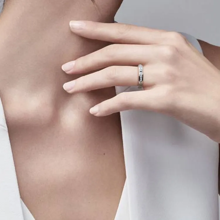 TIFFANY & CO. Platinum Diamond Rings Women's Silver-1
