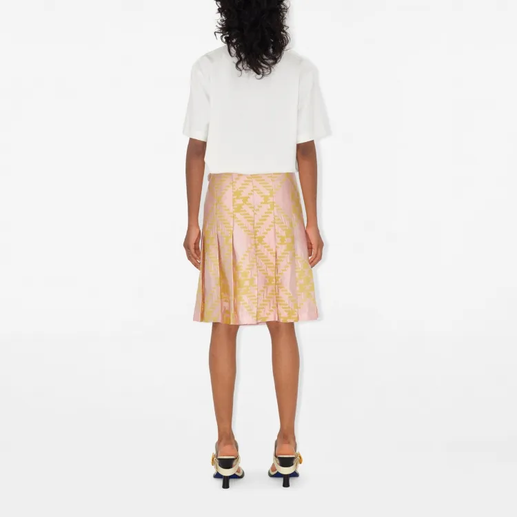 Burberry Checked Pleated Mini Skirt-4