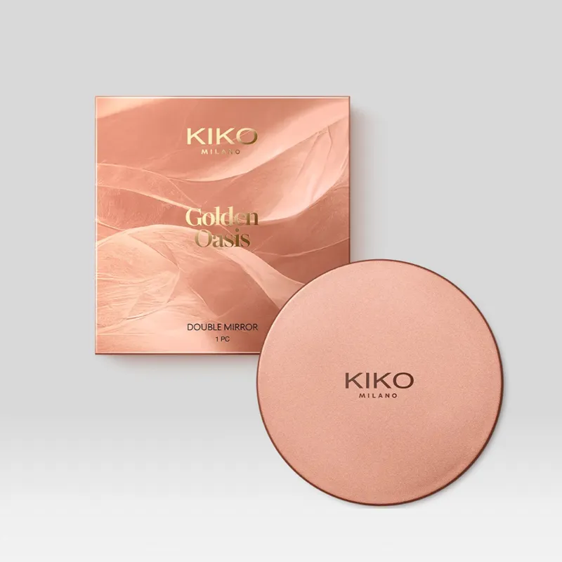 KIKO Golden Oasis Limited Edition Double-Layer Make-Up Mirrors Portable-2
